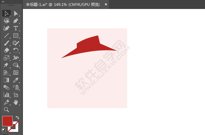 ai繪制必勝客標(biāo)志的方法
