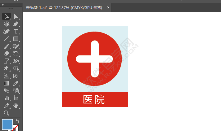ai繪制醫(yī)院標識的方法