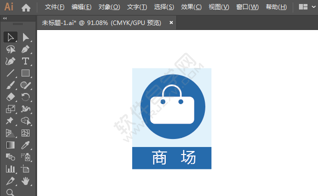 ai繪制商場(chǎng)標(biāo)識(shí)的方法