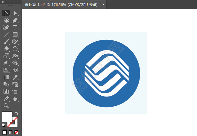 ai繪制中國移動標識的方法