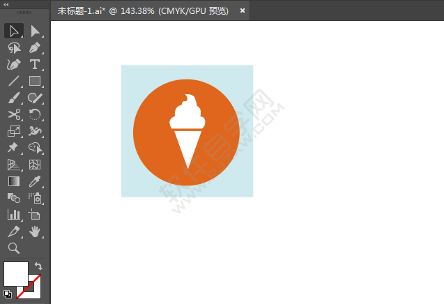 ai繪制奶茶店標(biāo)識(shí)的方法