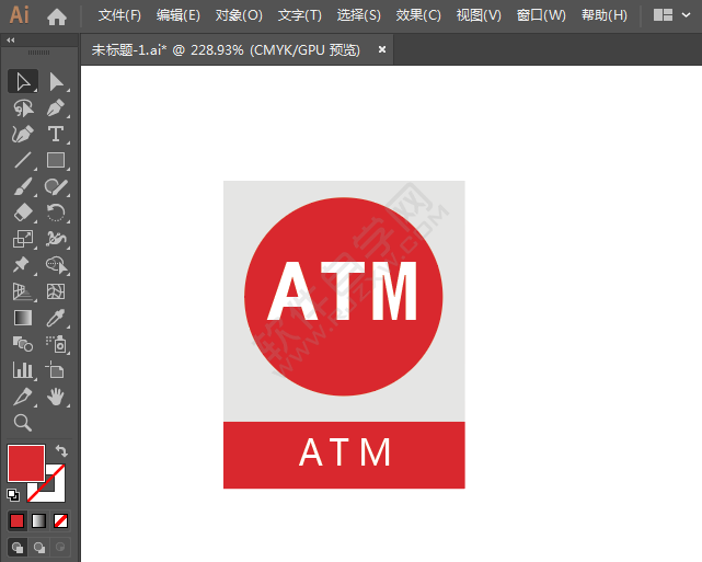 ai繪制ATM標(biāo)識的方法