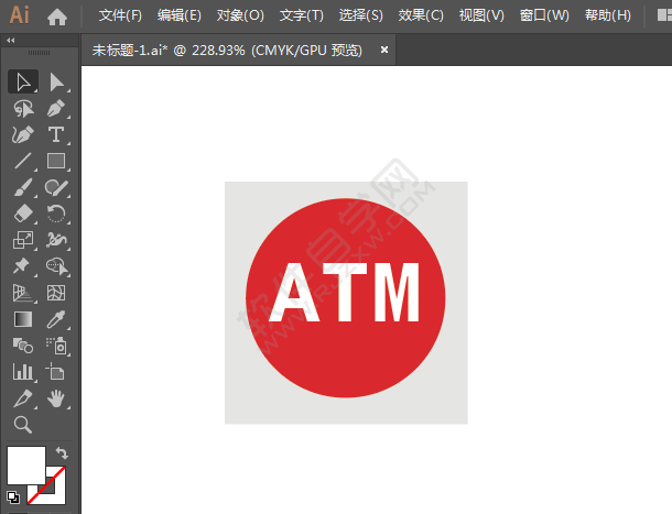 ai繪制ATM標(biāo)識的方法