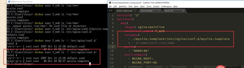 docker-compose中volumes的問題