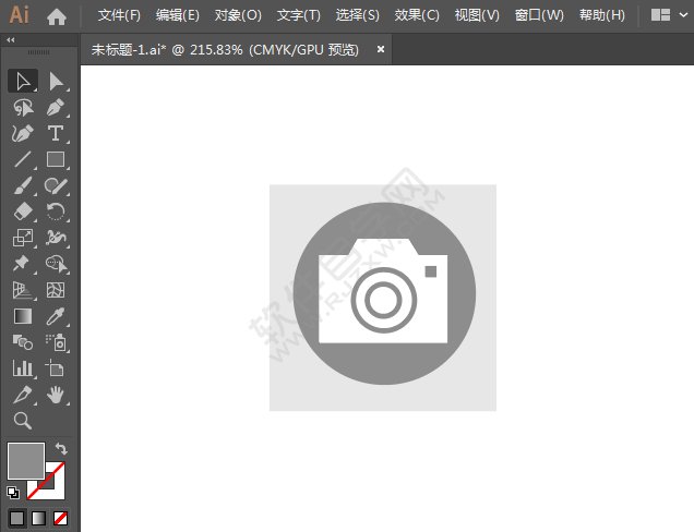 攝影店標(biāo)識圖標(biāo)繪制