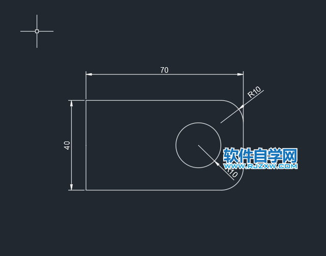 CAD倒角差集實體練習