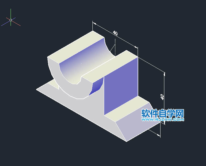 CAD拉伸差集繪制實體