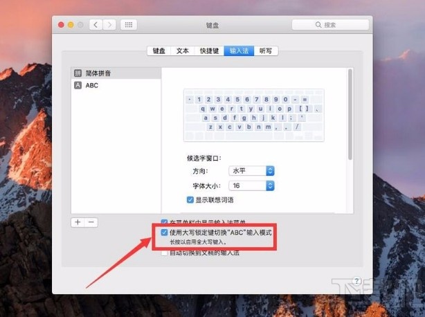 macOS系統解決CapsLock鍵不能鎖定大小寫的方法