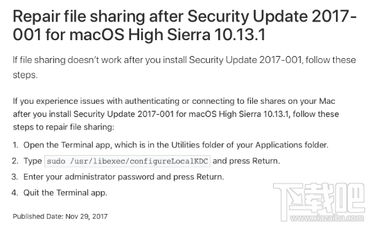 macOS文件共享認證失敗怎么辦?macOS文件共享認證失敗解決方法