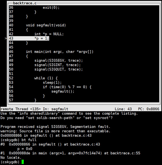 詳解Linux下調試器GDB的基本使用方法