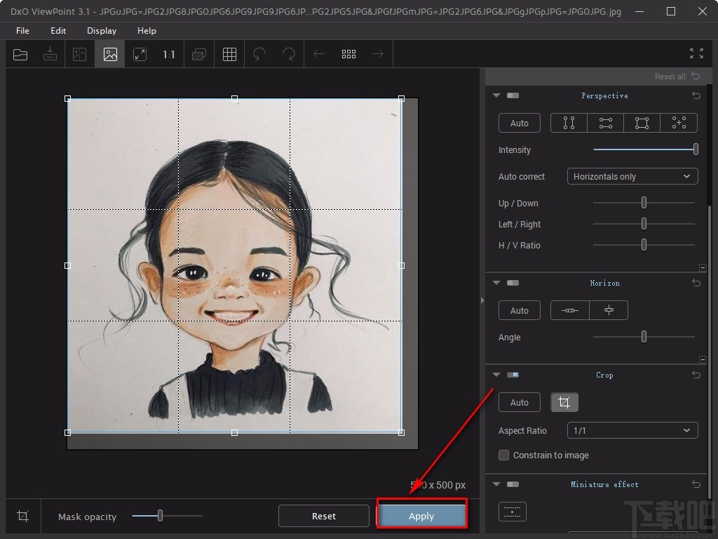 DxO Viewpoint裁剪圖片的方法