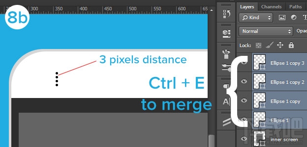 PS教程：教你制作扁平化手機(jī)