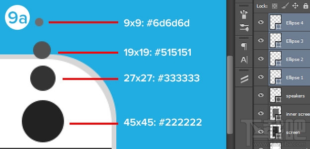 PS教程：教你制作扁平化手機(jī)