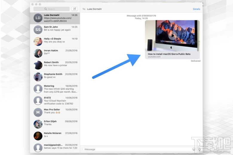 macOS Sierra如何在信息中播放視頻 macOS Sierra在信息中播放視頻教程
