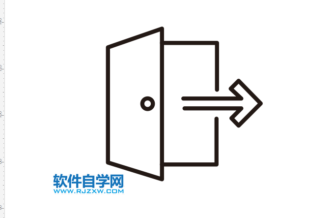 CorelDRAW2020怎么畫一個(gè)出口圖標(biāo)