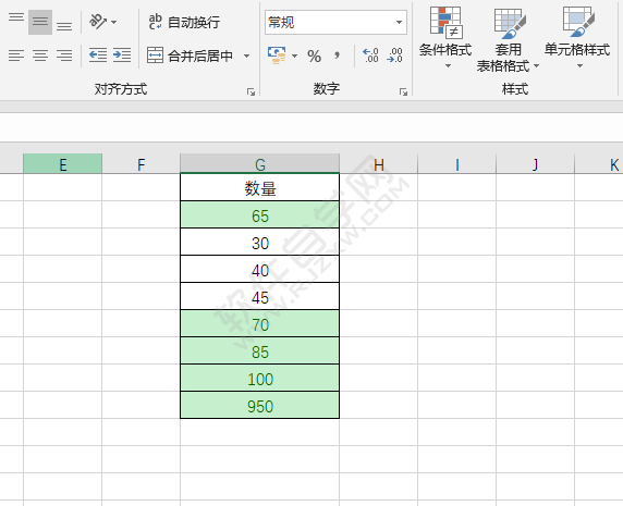 EXCEL單元格設(shè)置為綠填充色深綠色文本的方法