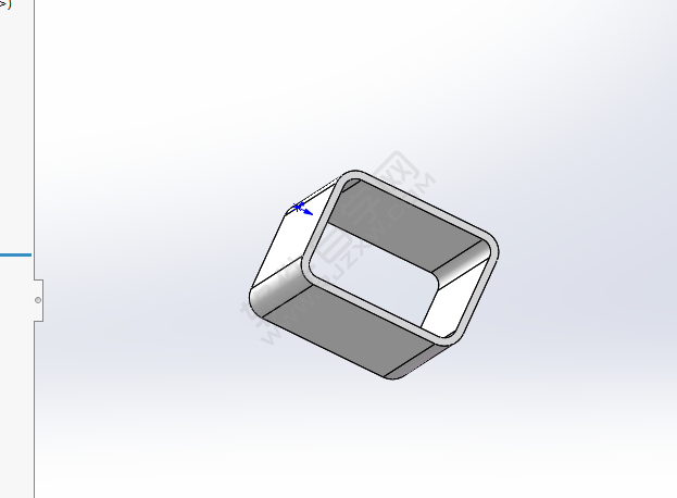 solidworks畫空心方管的方法