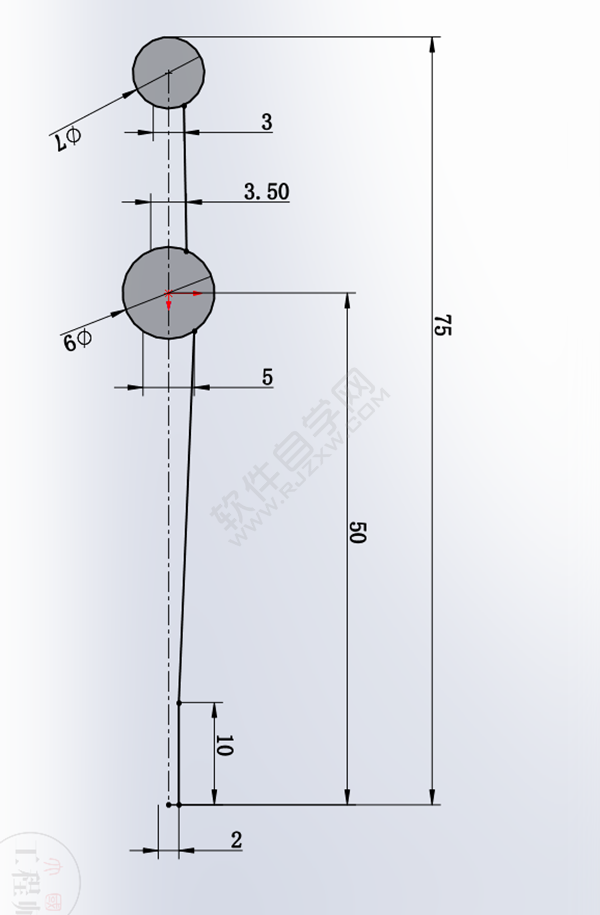 用SolidWorks畫一個(gè)夾子,用曲面的方法。