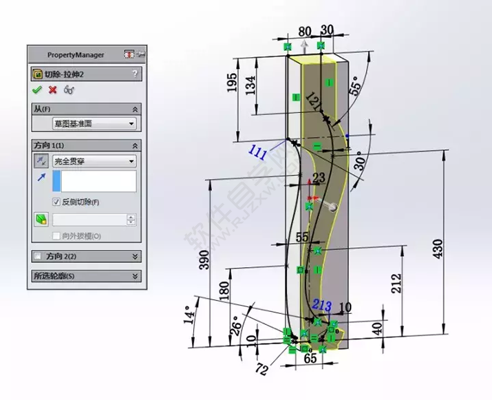 solidWorks建模練習拉伸切除一張桌子