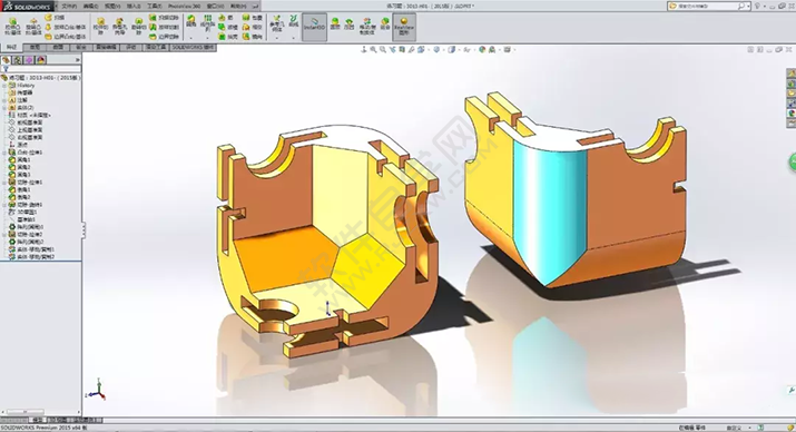 SolidWorks建模3D13-H01拉伸、圓角、倒角、基準軸、鏡像