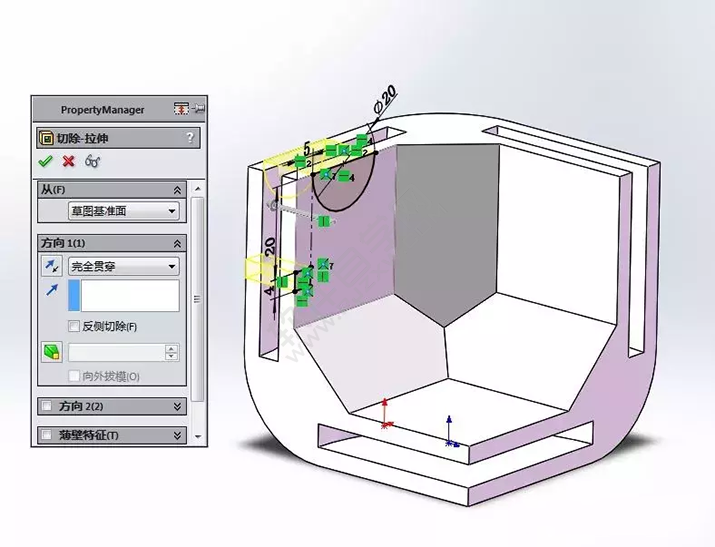 SolidWorks建模3D13-H01拉伸、圓角、倒角、基準軸、鏡像