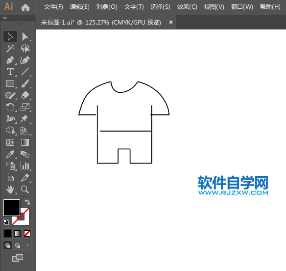 運動服飾簡筆畫用AI繪制的方法