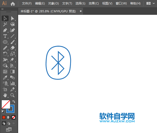 藍(lán)牙設(shè)備圖標(biāo)用AI繪制的方法
