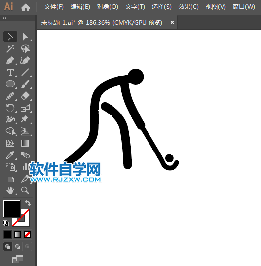 ai怎么設(shè)計曲棍球標識