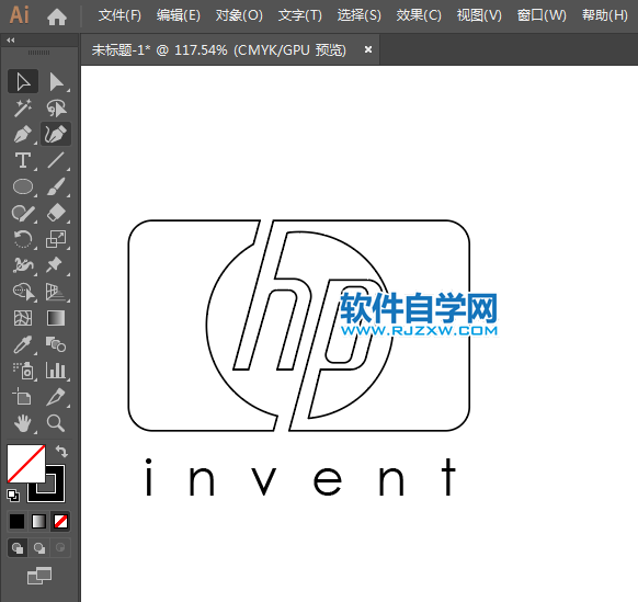 ai繪制惠普標志的方法與步驟