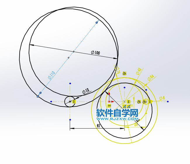 solidworks周邊圓相切草圖練習(xí)