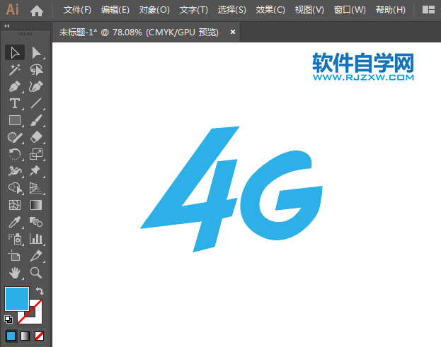 ai怎么設計一個4g信號圖標