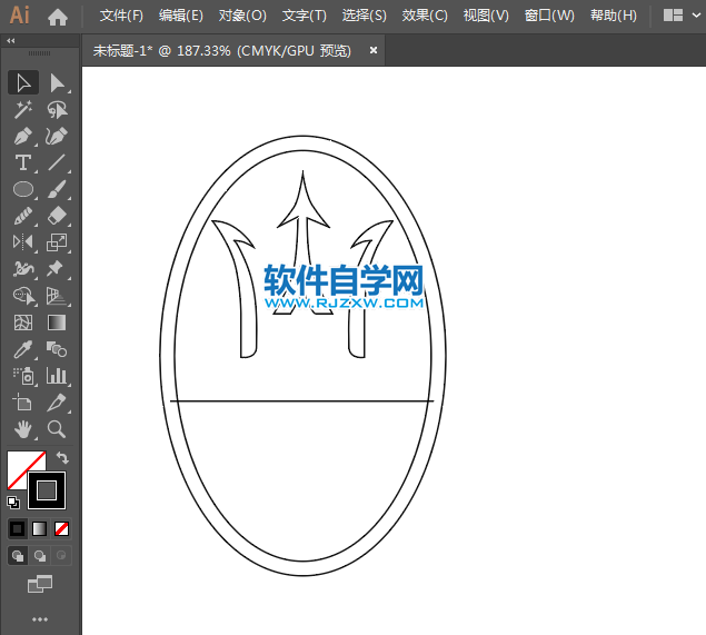 ai怎么設(shè)計(jì)瑪莎拉蒂車(chē)標(biāo)