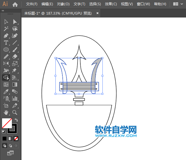 ai怎么設(shè)計(jì)瑪莎拉蒂車(chē)標(biāo)