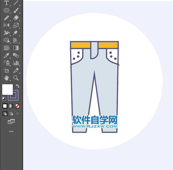 ai怎么畫牛仔褲圖標(biāo)