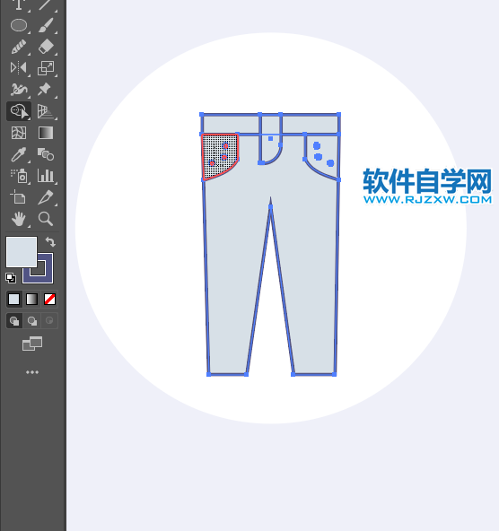 ai怎么畫牛仔褲圖標(biāo)