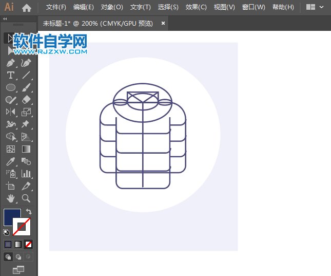 ai怎么設(shè)計(jì)鴨絨衣圖形