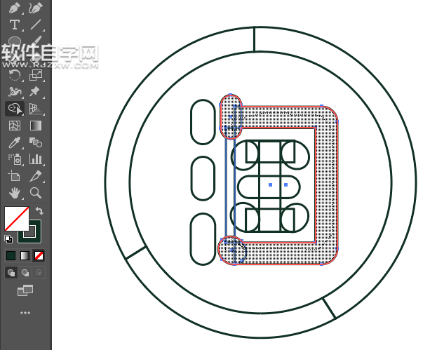 ai怎么畫手機淘寶圖標