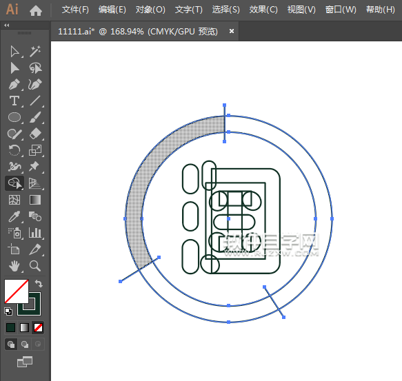 ai怎么畫手機淘寶圖標