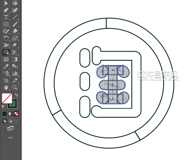 ai怎么畫手機淘寶圖標