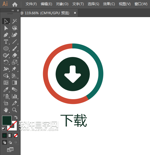 ai怎么畫下載圖標