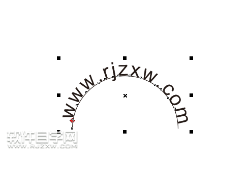 cdr半圓字怎么弄