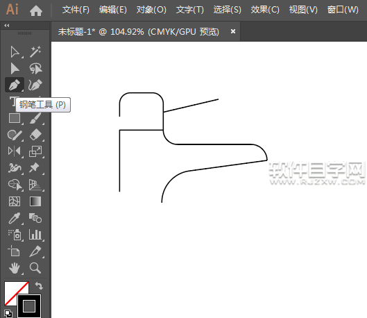 ai怎么畫一個卡通水龍頭圖案