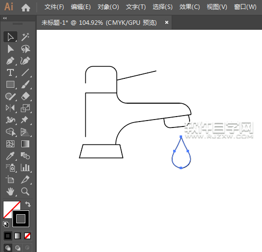 ai怎么畫一個卡通水龍頭圖案