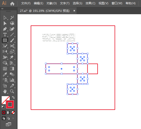 ai怎么繪制格子向右箭頭