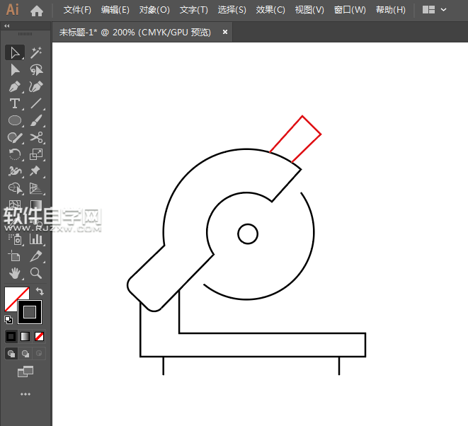 ai怎么畫卡通切割機(jī)