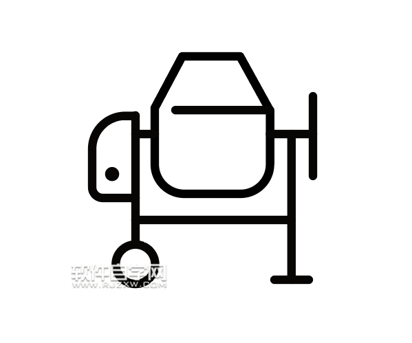 ai怎么畫一個卡通攪拌機圖案