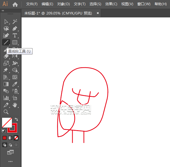 ai怎么畫一對愛心小鳥