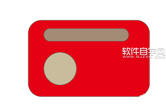 ai怎么畫一臺紅色的收音機圖標