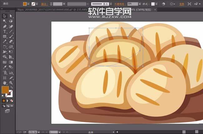 ai設計面包圖案的步驟