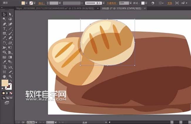 ai設計面包圖案的步驟